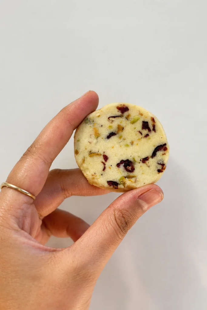 Pistachio Cranberry Shortbread Cookies Recipe