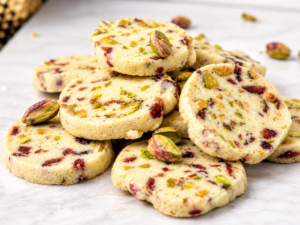 Pistachio Cranberry Shortbread Cookies Recipe