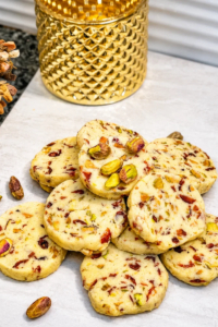 Pistachio Cranberry Shortbread Cookies Recipe