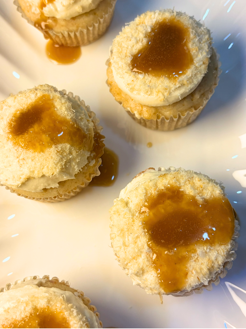 Toasted Coconut and Caramel Cupcakes Recipe